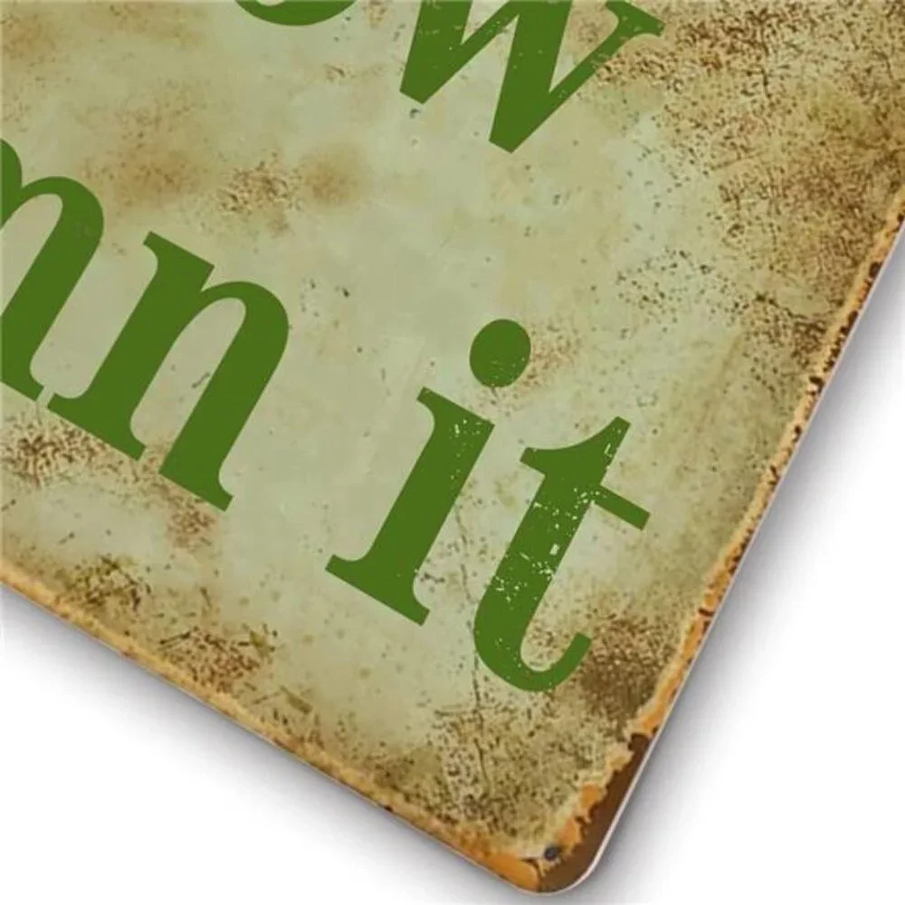 Garden Sign Funny Tin Signs Vintage Metal Garden Sign Grow Damn It Gardening